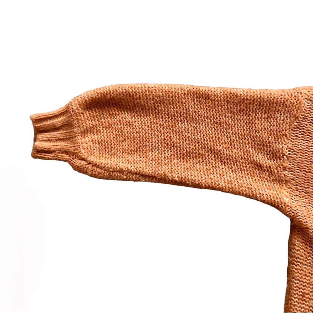 Aerie Happy Place Wool Blend Orange Cable Knit Oversized Sweater - Picture 4 of 7